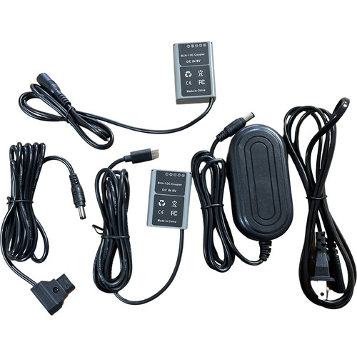 Bescor BLN-1 Dummy Battery with USB Type-C, AC Adapter to Dummy Battery, and D-Tap to 8 VDC Converter Kit