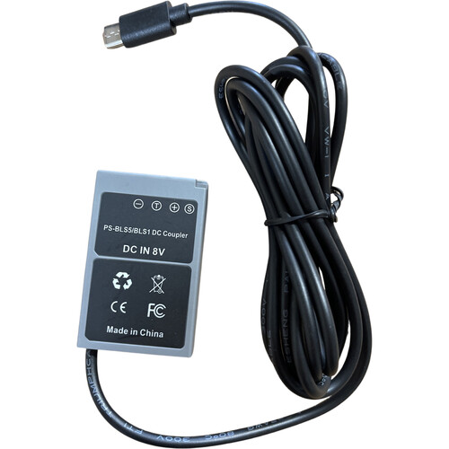 Bescor Olympus-Style BLS-50 Dummy Battery with USB Type-C Power Input Connector
