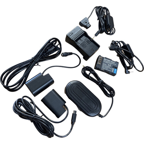 Bescor DMW-BLF19 Dummy Batteries, Charger, and Power Converter Bundle