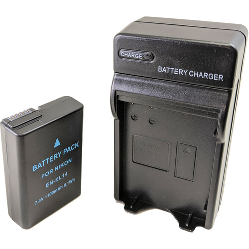 Bescor ENEL14 Battery and Charger Kit for Select Nikon Cameras