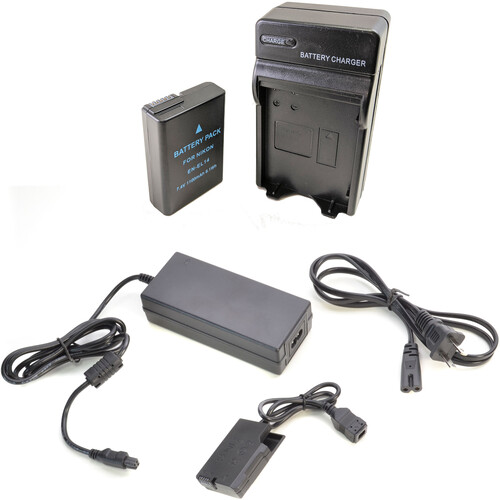 Bescor ENEL14 Battery, Charger, Coupler, and AC Adapter Kit