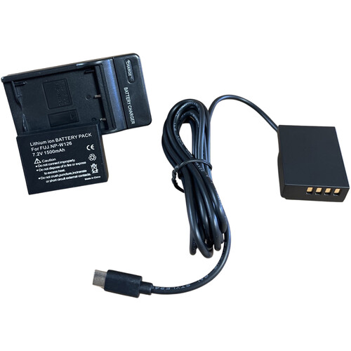 Bescor NPW126S Dummy Battery with Regulated USB-C & NPW126S Battery & Charger Kit