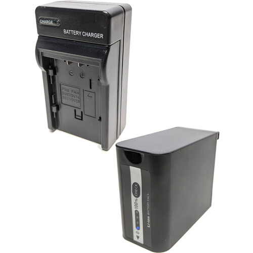 Bescor Panasonic VBD98-Type Battery & Travel Style Charger Kit (10,400mAh)