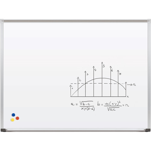Best Rite Magne-Rite Whiteboard with Aluminum Trim & Map Rail (3 x 4')