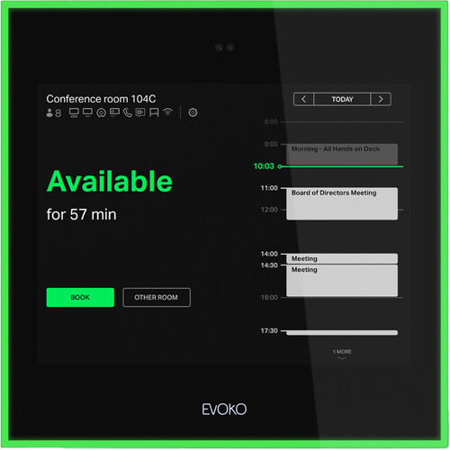 Biamp Evoko Naso 8" Touchscreen Room Booking Display Panel