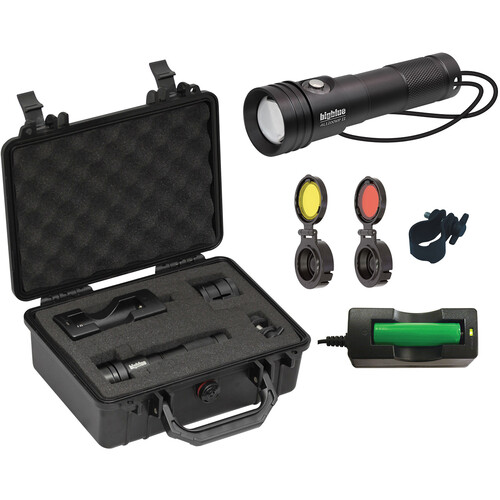 Bigblue AL1300NP Narrow Beam Dive Light with Side Switch (Black)