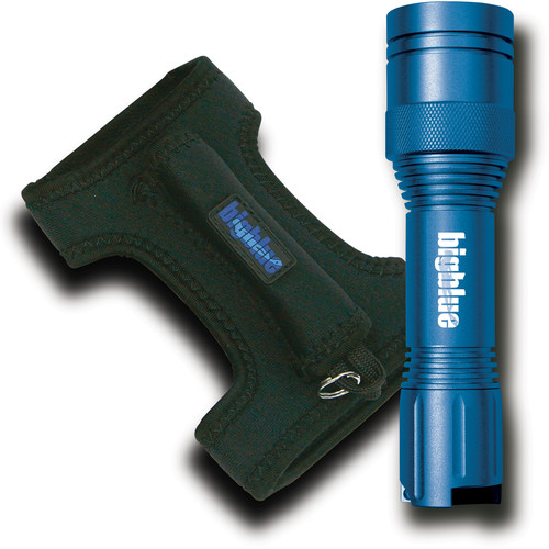 Bigblue Blue CF450 LED Dive Light with Neoprene Goodman-Style Glove