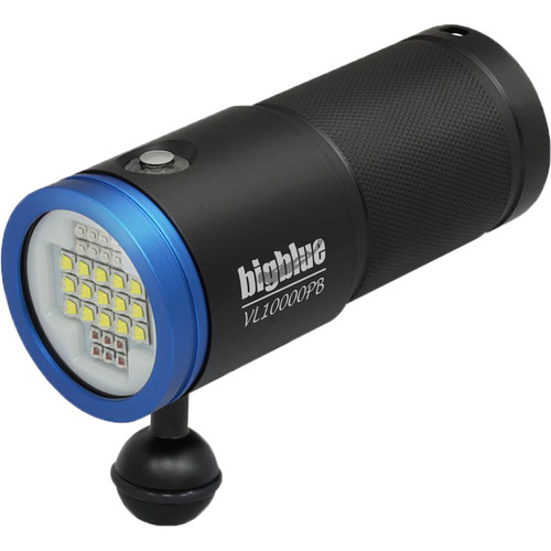 Bigblue VL10000P Video Dive Light with Blue Light Mode (Black)