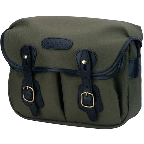 Billingham Hadley Shoulder Bag (Sage with Black Leather Trim, Small)