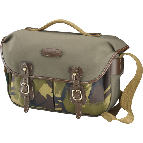 Billingham Hadley Pro Shoulder Bag (Sage Camo FibreNyte & Chocolate Leather)