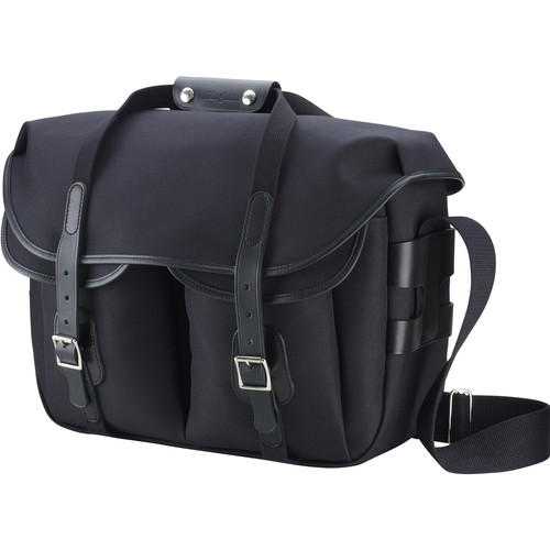 Billingham Hadley Pro Shoulder Bag (Black FibreNyte and Black Leather, Large)