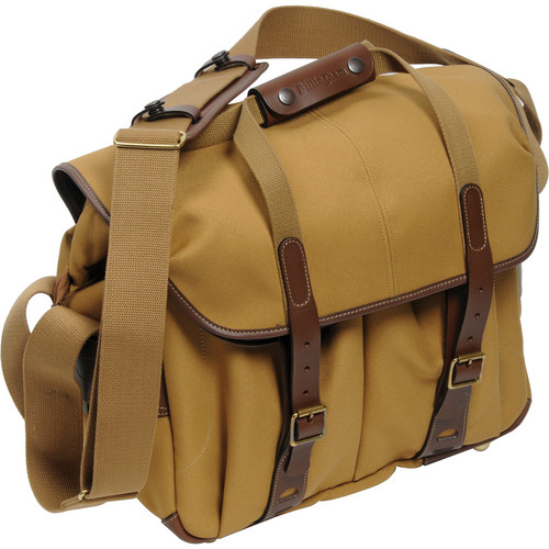 Billingham 307L Camera and Laptop Shoulder Bag (Khaki with Chocolate Leather)
