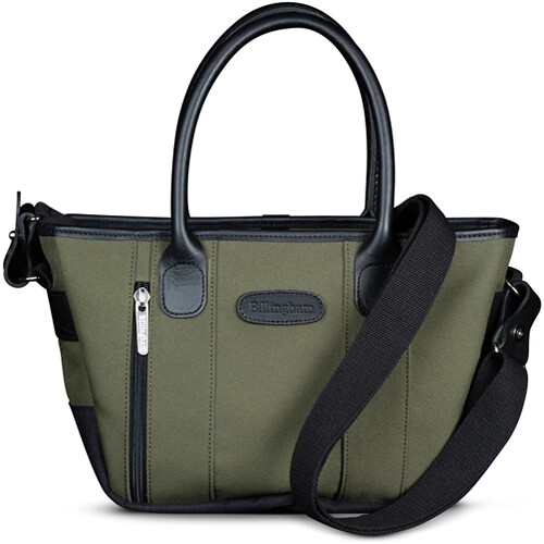 Billingham Key Grip Handbag (Sage FibreNyte / Black Leather, 4L)