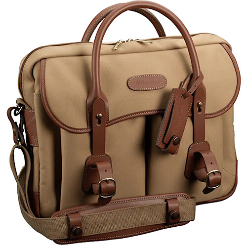 Billingham Thomas Briefcase and Laptop Bag (Khaki Canvas / Tan Leather Trim)