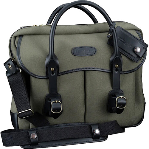 Billingham Thomas Briefcase and Laptop Bag (Sage FibreNyte / Black Leather Trim)