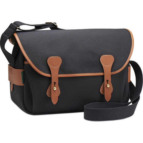 Billingham S4 Shoulder Bag (Black Canvas/Tan Leather)