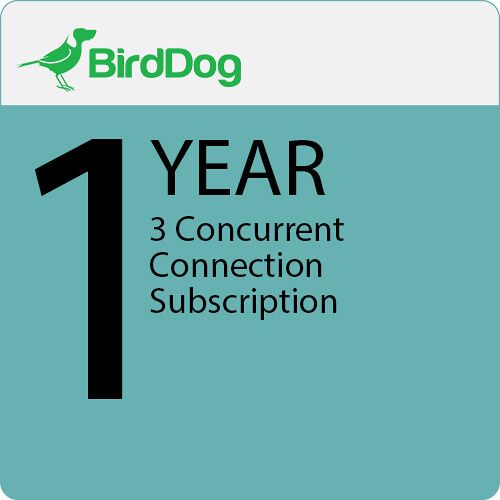 BirdDog 3 Concurrent Connections Subscription for Cloud Standard Tier (1-Year)