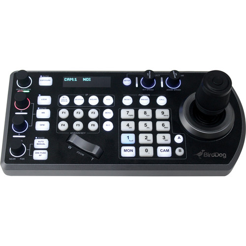 BirdDog PTZ Keyboard controller w/NDI, VISCA, RS-232 & RS422, BirdDog Comms