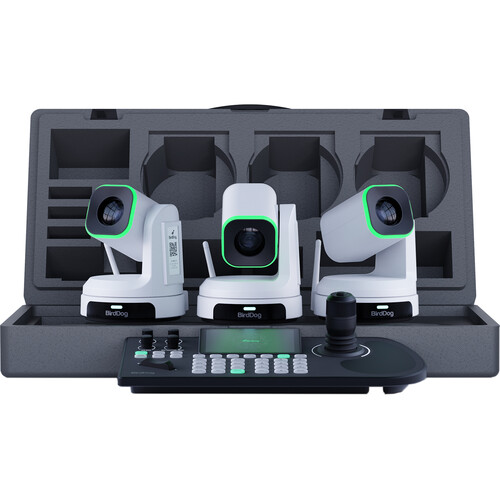 BirdDog 3 x X1 PTZ Cameras & KBD PTZ Controller Bundle (White)