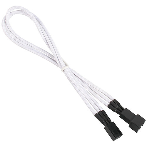 BitFenix Alchemy Fan Extension Cable (11.8", White Sleeve/Black Connectors)
