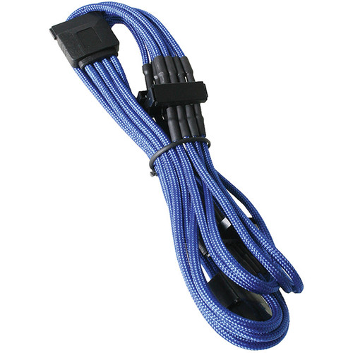 BitFenix Alchemy Molex to 4 x SATA Power Cable (7.8",Blue Sleeve/Black Connectors)