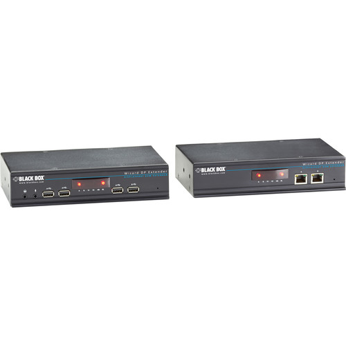 Black Box Single or Dual-Head Wizard DisplayPort, USB 2.0 KVM Extender