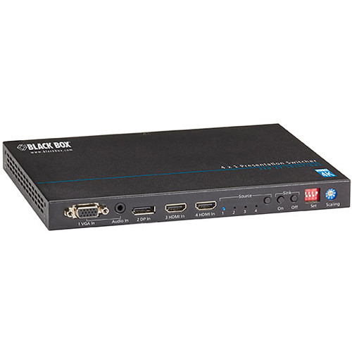 Black Box 4x1 4K Presentation Switcher AVSC-0401H B&H Photo Video