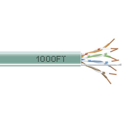 Black Box GigaBase Cat5e 350MHz Solid Ethernet Bulk Cable - Unshielded (1000', Green)