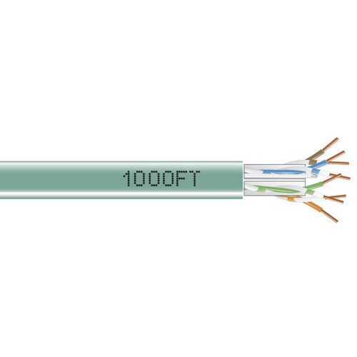 Black Box GigaTrue Cat6 550MHz Solid Ethernet Bulk Cable - CMR PVC (1000', Green)