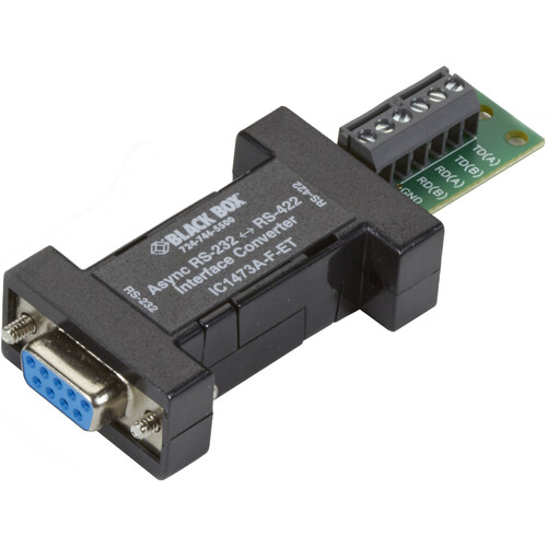 Black Box Async RS232 to RS422 Interface Converter - DB9 to Terminal Block