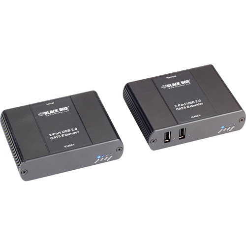 Black Box 2-Port USB 2.0/1.1 CAT5 Extender Kit