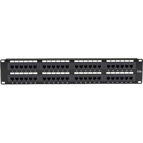 Black Box Connect 48-Port CAT5e Unshielded Punchdown Patch Panel (2U)
