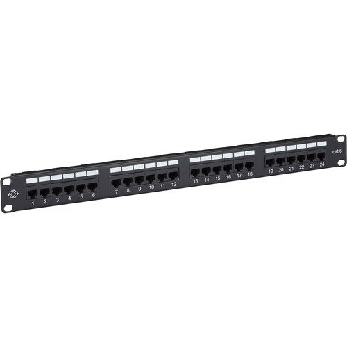 Black Box 24-Port Cat 6 Punchdown Patch Panel (1U)