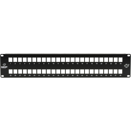 Black Box 48-Port Multimedia Patch Panel (2 RU)