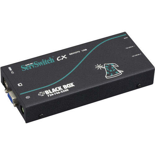 Black Box CX Uno KVM Switch Remote Unit - VGA, USB with Audio & Skew Compensation