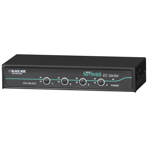 Black Box EC Series 4-Port KVM Switch for PS/2 and USB Servers and PS/2 Consoles