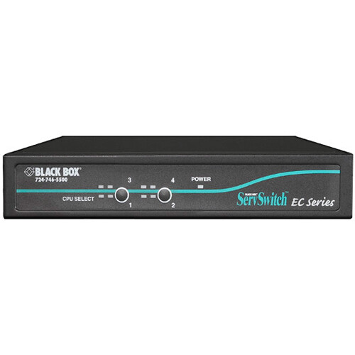 Black Box EC Series 4-Port KVM Switch for PS/2 and USB Servers and USB Consoles