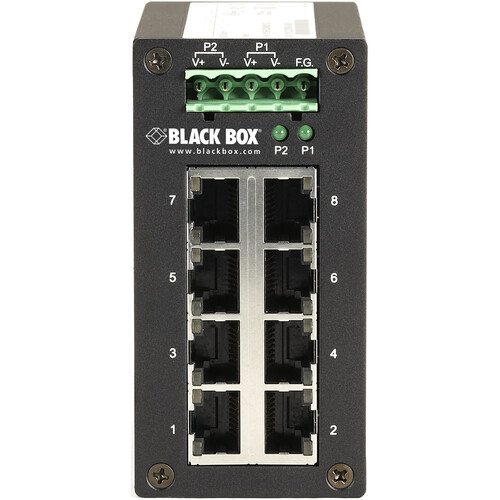 Black Box LGH008A 8-Port Gigabit Industrial Unmanaged LGH008A