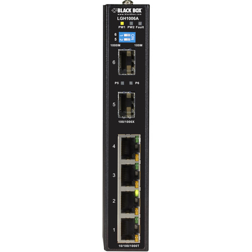 Black Box LGH1006A 4-Port Gigabit Unmanaged Industrial Network Switch