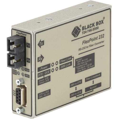 Black Box Flexpoint Async RS232 Extender over Fiber - DB9 Female to SC Multimode