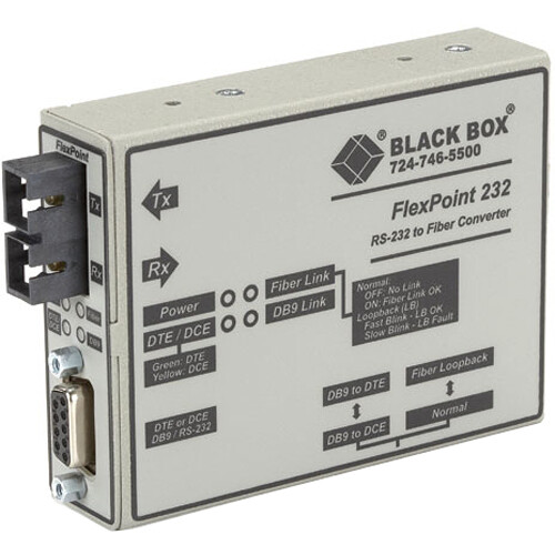 Black Box Flexpoint Async RS-232 Extender over Fiber Unit (SC Fiber)