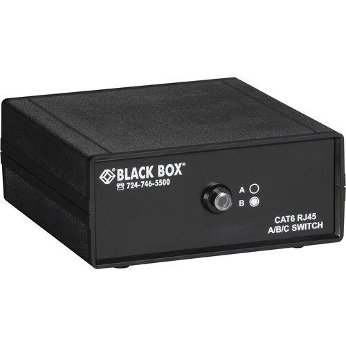 Black Box SW1030A RJ45 2-to-1 Cat 6 Ethernet 10G Manual Desktop Switch