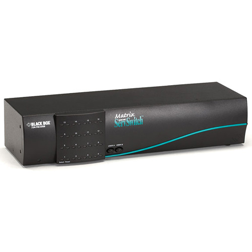 Black Box Matrix ServSwitch for PC with 2 Users x 16 CPUs (Full Chassis Style)