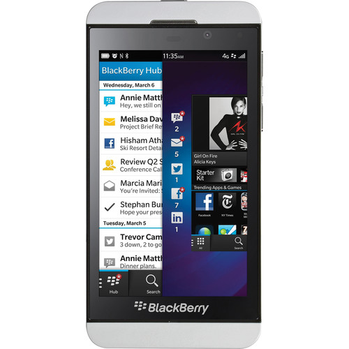 BlackBerry Z10 STL100-3 16GB AT&T Branded Smartphone (Unlocked, White)