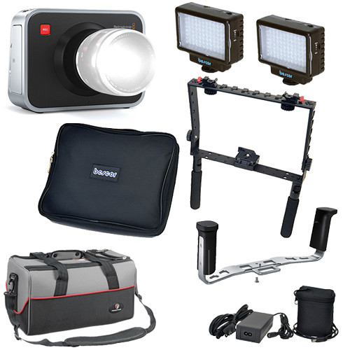 Blackmagic Design Cinema Camera EF Mount Kit with Handgrips & LED Lights