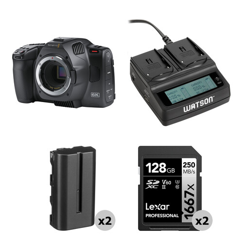 Blackmagic Design Pocket Cinema Camera 6K Kit with 2 x