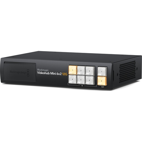 Blackmagic Design Videohub Mini 6x2 12G Router VHUBSMTI12G0602