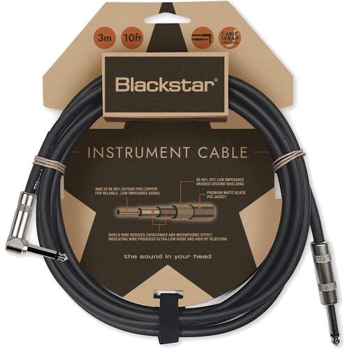 Blackstar Standard 1/4" Straight to Angled Instrument Cable (10')