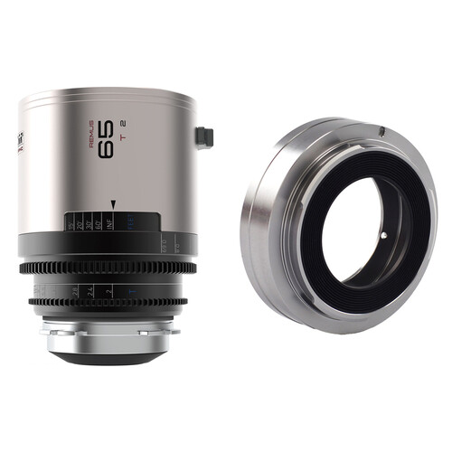 BLAZAR LENS Remus 65mm T2.0 1.5x Anamorphic Lens & Mount Adapter Kit (ARRI PL/Canon EF, Silver Flare)