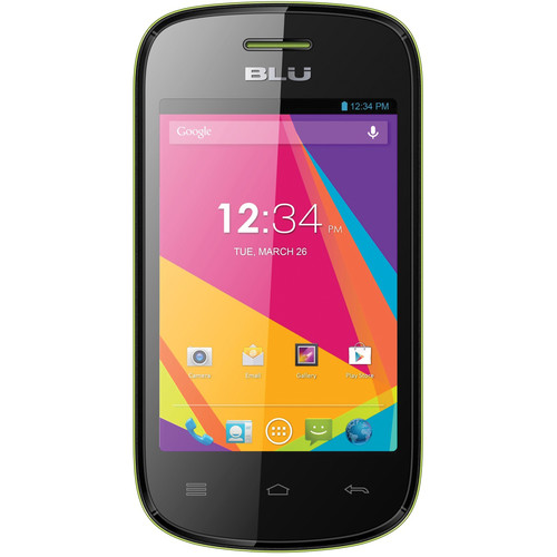 BLU BLU Dash Jr TV D141T 512MB Smartphone D141T-BLACK-YELLOW B&H